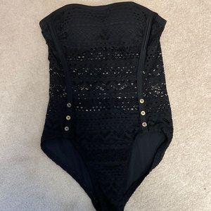 Black Fishnet Bathing Suit